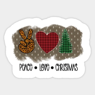 Peace Love Christmas Sticker